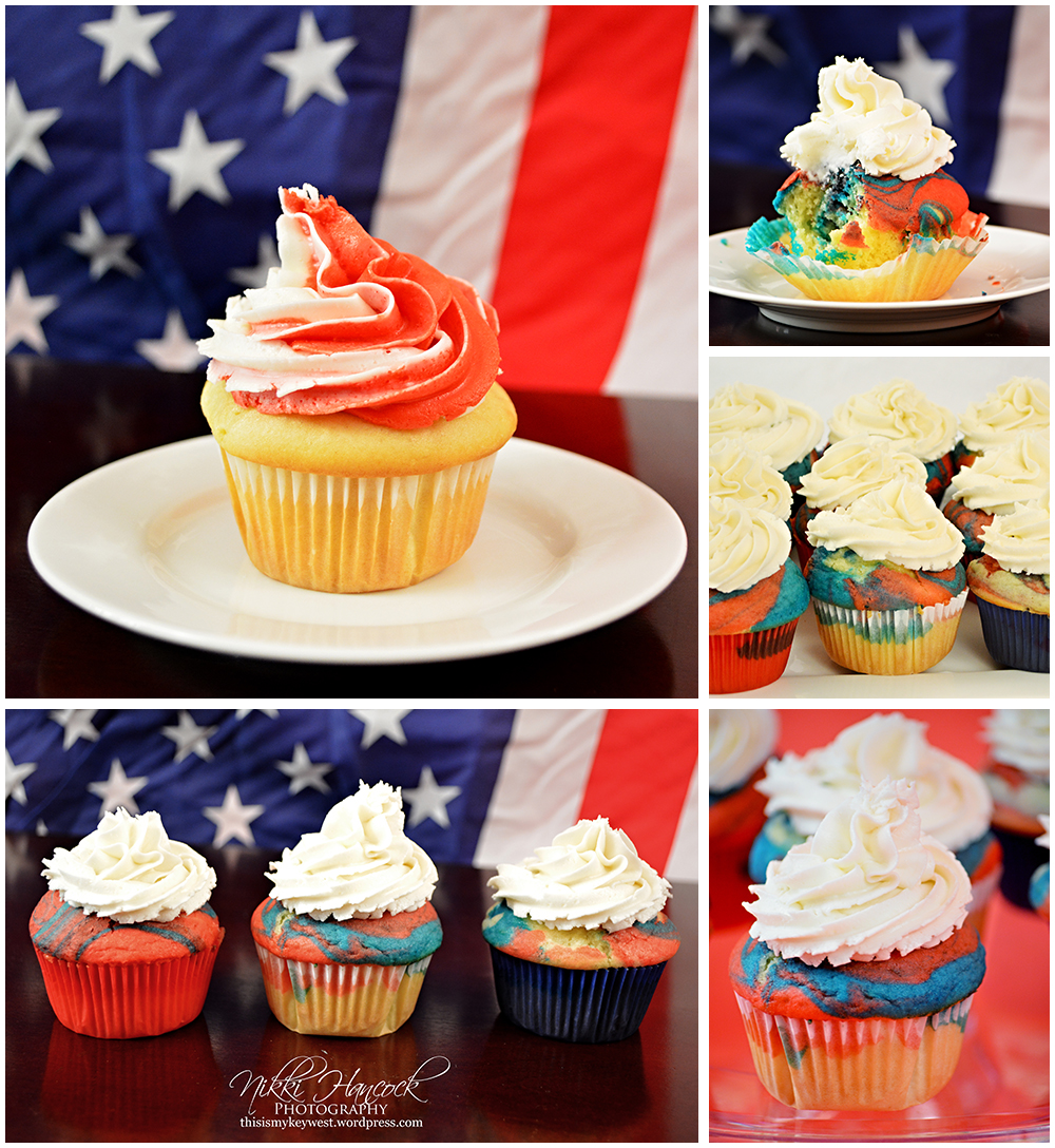 red white and blute cupcakes patriotic fourth of july 4th independence day swirl gluten free